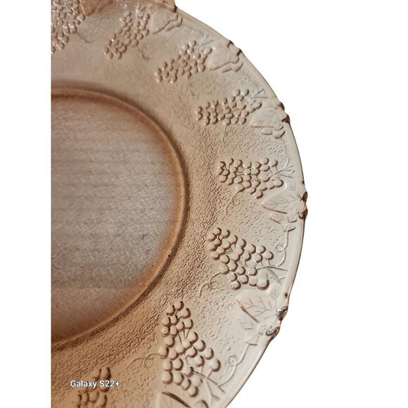 KIG Indonesia, Depression Pink Glass Serving Bowl, Salad, Fruit Harvest Grape S - Picture 3 of 8